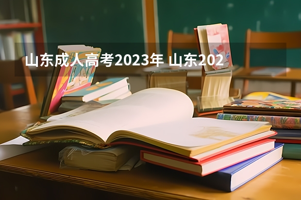 山东成人高考2023年 山东2023成人高考报名时间