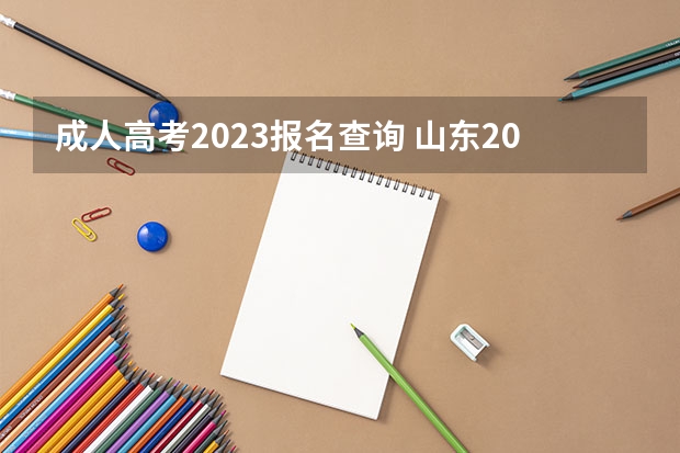 成人高考2023报名查询 山东2023成人高考网上报名入口及网址？