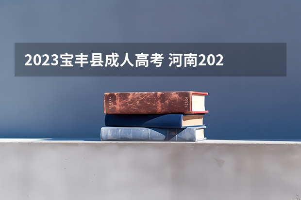 2023宝丰县成人高考 河南2023年成人高考报名条件及收费标准？