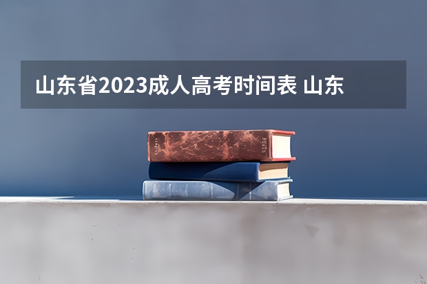 山东省2023成人高考时间表 山东2023年成人高考报名时间是什么时候？