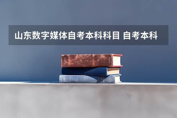 山东数字媒体自考本科科目 自考本科数字媒体艺术专业课程有哪些？