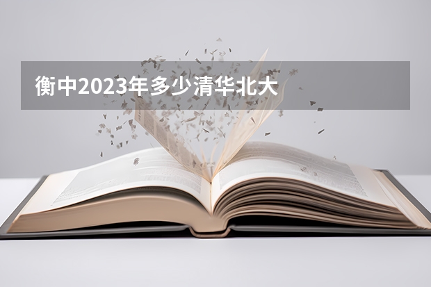 衡中2023年多少清华北大