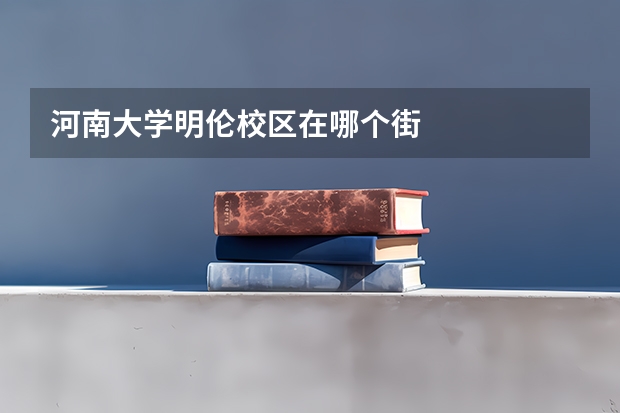 河南大学明伦校区在哪个街