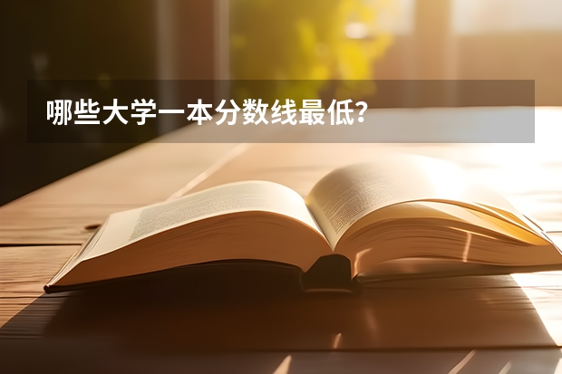 哪些大学一本分数线最低？