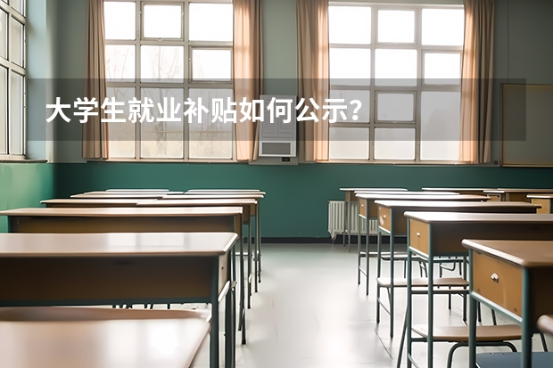 大学生就业补贴如何公示？