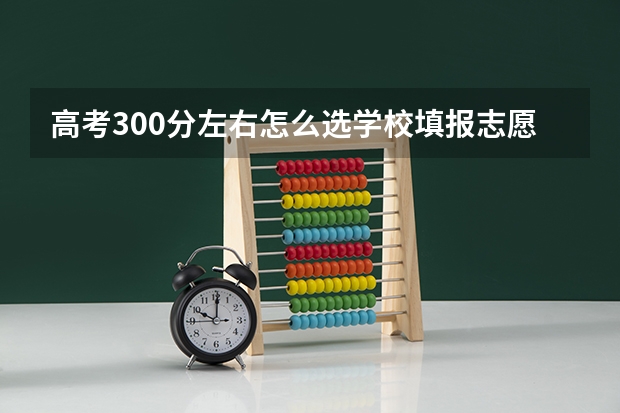 高考300分左右怎么选学校填报志愿