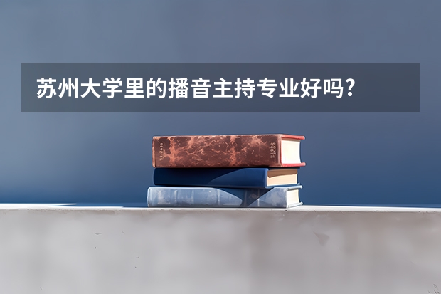 苏州大学里的播音主持专业好吗?