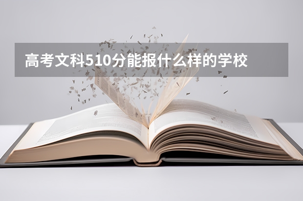 高考文科510分能报什么样的学校