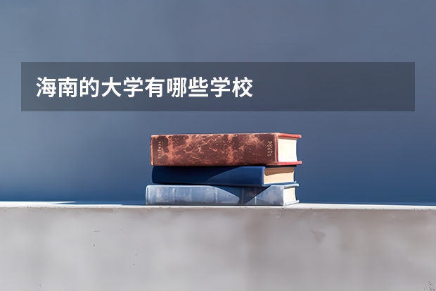 海南的大学有哪些学校