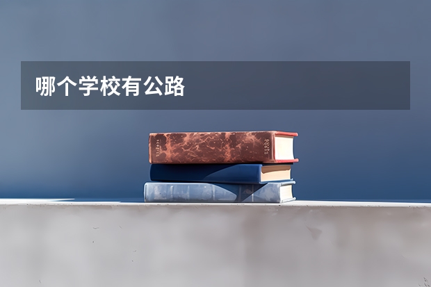 哪个学校有公路