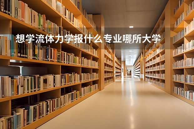 想学流体力学报什么专业哪所大学