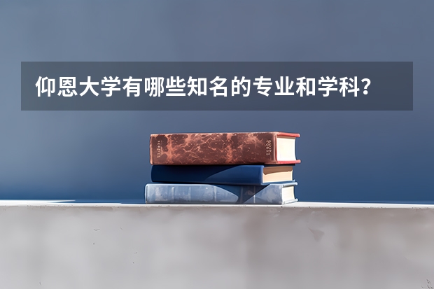 仰恩大学有哪些知名的专业和学科？