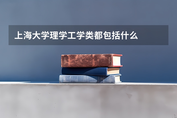 上海大学理学工学类都包括什么