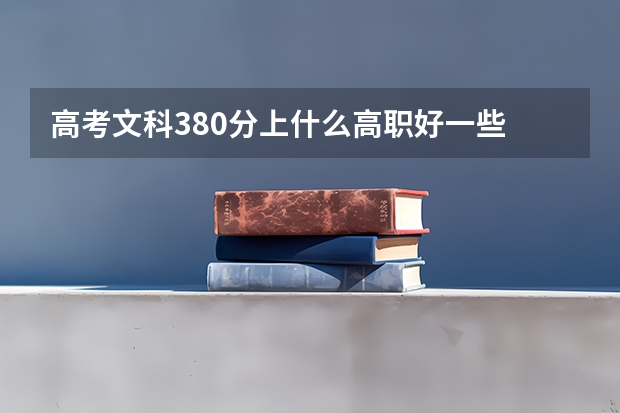 高考文科380分上什么高职好一些